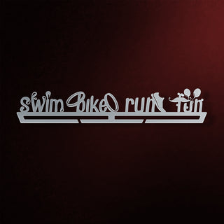Swim Bike Run Fun Éremtartó