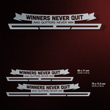 Winners Never Quit And Quitters Never Win Éremtartó-Éremakasztó Victory Hangers®
