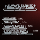 Always Earned Never Given Éremtartó FÉRFI-Éremakasztó Victory Hangers®