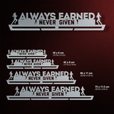 Always Earned Never Given Éremtartó NŐI-Éremakasztó Victory Hangers®