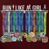 Run Like A Girl Éremtartó-Éremakasztó Victory Hangers®